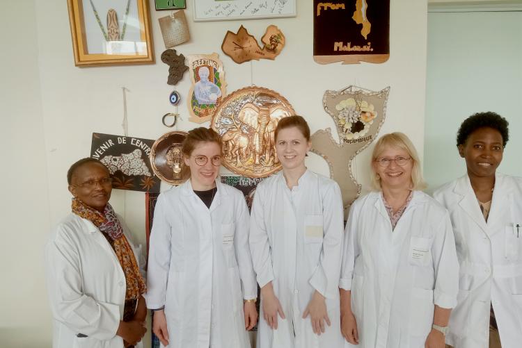 Visiting lecturers from the Ludwig Maximilian University of Munich, Germany with their hosts from the University of Nairobi pose for a photo during the orthoptics training. 