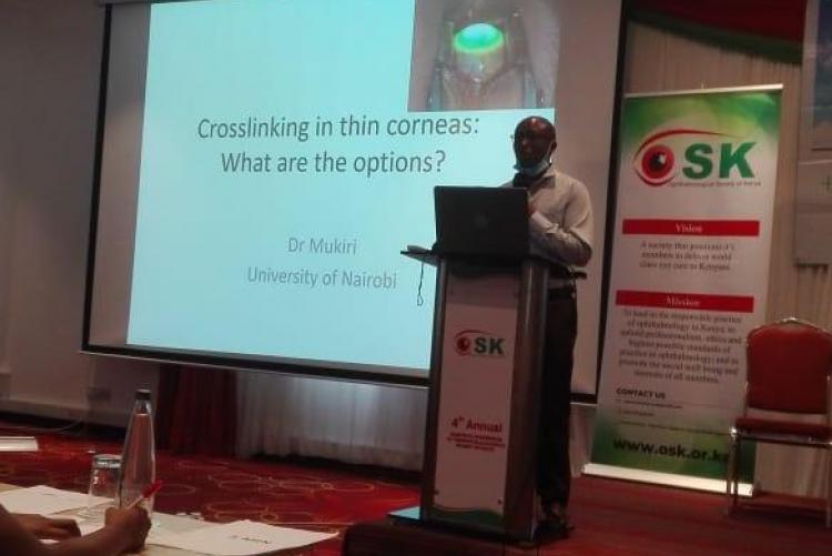 Dr Mukiri Mukuria presents at the conference